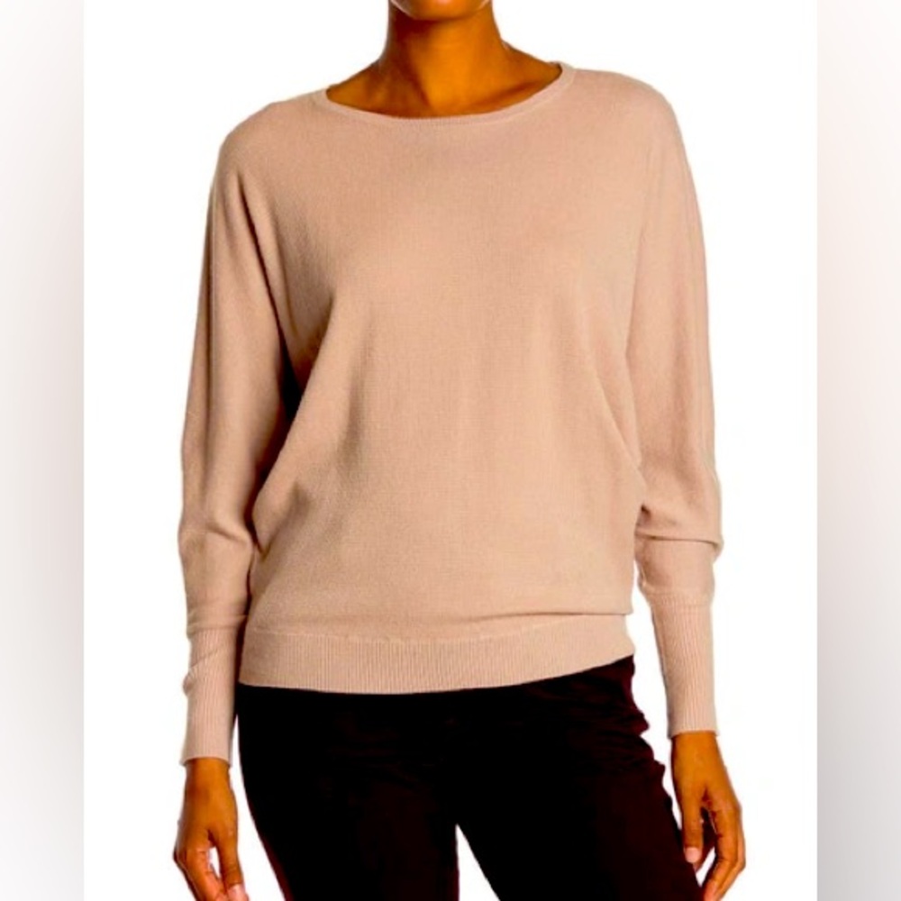 Tahari Textured Boat Neck Long Sleeve top